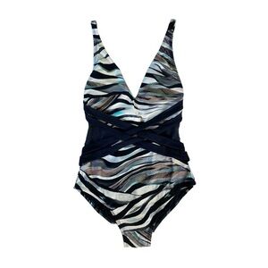Amoressa by Miraclesuit Yukon Tigress One-piece Swimsuit (Size‎ 8)